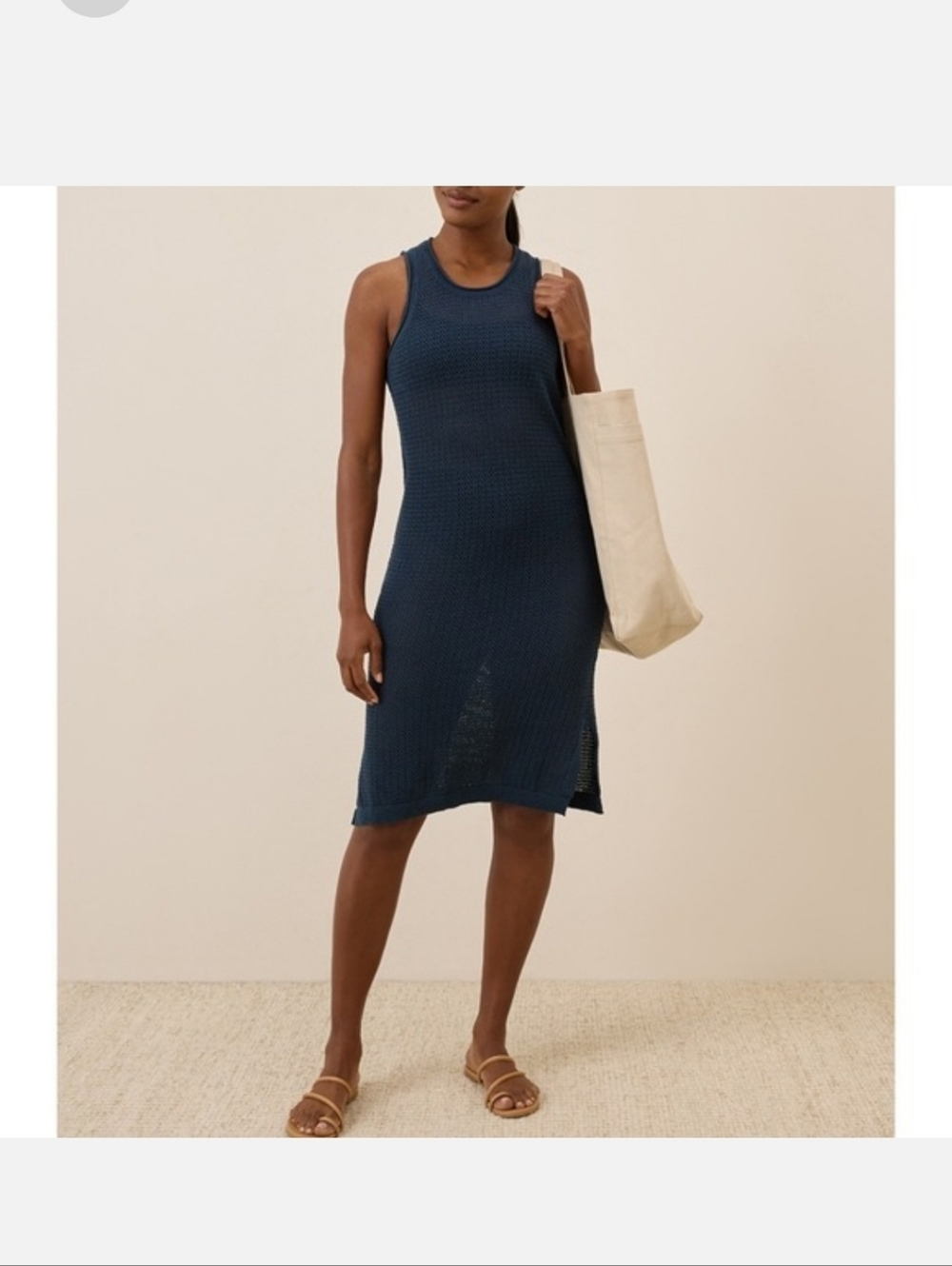 Pact Knit Organic Coverup- Navy